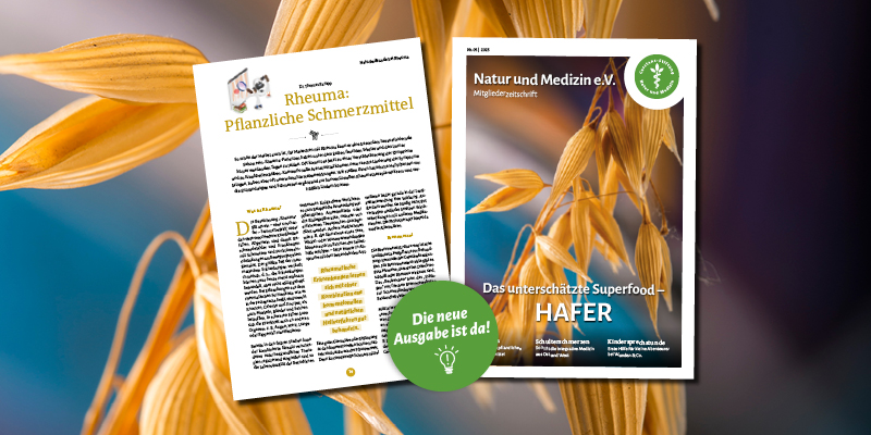Zur aktuellen Ausgabe der Mitgliederzeitschrift von Natur und Medizin Aktuelle Ausgabe der Mitgliederzeitschrift von Natur und Medizin