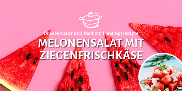 Melonensalat mit Ziegenfrischkäse