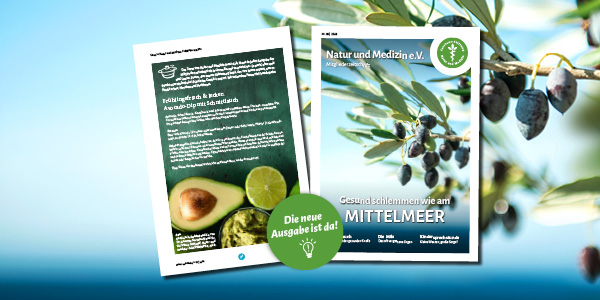 Aktuelle Ausgabe der Mitgliederzeitschrift von Natur und Medizin